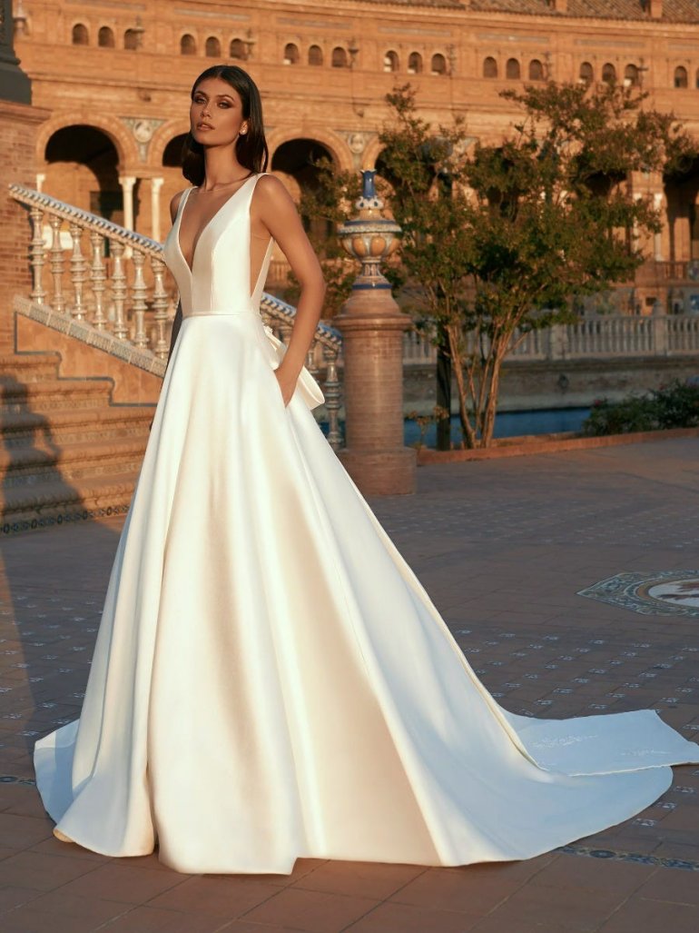 Abiti sposa mikado pronovias on sale